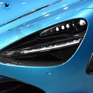 Parasol de faros de coche OEM para McLaren 720s, marco de faro spyder en pantalla de fibra de carbono seca forjada