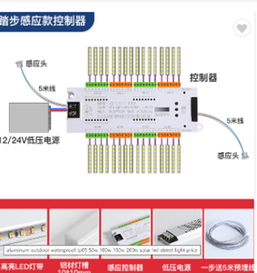 نظام إضاءة ذكي للسلالم بمستشعر حركة LED مع تحكم عبر الهاتف لـ 20 درجة - Product Image 3