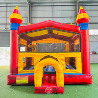Maison pleine d'entrain gonflable en PVC commercial Multi Color Moonwalk Bouncer Château sautant amusant en plein air pour l'équipement de location de fête