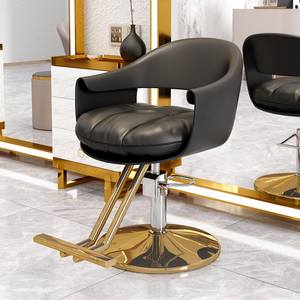 Sillón Profesional de Peluquería al por Mayor, Silla Elevadora de Acero Inoxidable Dorado para Salón de Belleza, Taburete de Corte para Estilistas - Product Image 2