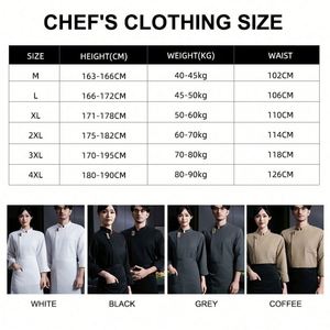 Uniforme de Trabajo Pakistaní Azul, Ropa de Verano de Manga Larga, Traje de Trabajo, Chaqueta de Chef, Oso de Peluche con Uniforme de Chef - Product Image 3