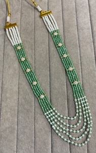 Nouveau style 2026 Collier de perles bicolore pour femme en alliage or et argent, bijoux de fête superposés, plaqué argent tibétain - Product Image 5