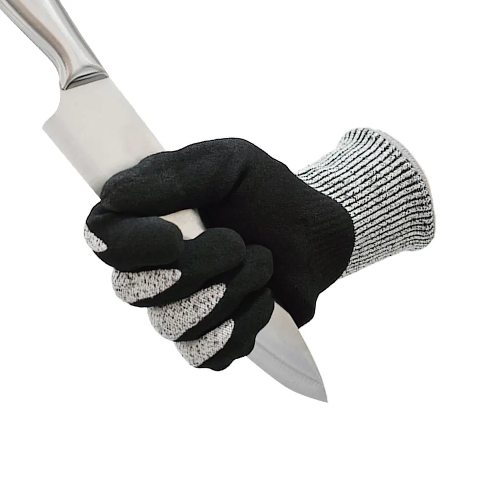 HPPE Nitrile Coated Cut Resistant Safety Work Gloves Level 5 Anti Cut Gloves for Construction