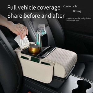 Coussin multifonctionnel en cuir pour accoudoir de voiture avec support de coude central pour ranger les boîtes <span class=keywords><strong>à</strong></span> mouchoirs et les tasses <span class=keywords><strong>à</strong></span> eau - Product Image 5