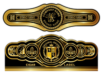Étiquette de cigare feuille d'or en papier de haute qualité à bas prix Logo de cigarette imprimé personnalisé auto-adhésif