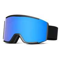 Masque de ski sans monture, protection CE UV400, OEM, anti-buée magnétique, verres polarisés double couche, monture PC, lunettes de neige