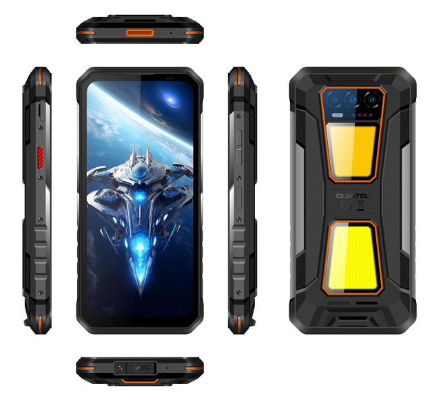 5G LTE/GSM Rugged Smartphone 10000mAh Battery 6.7-inch 120Hz Display 64MP Camera 512GB NFC IP68 Waterproof Phone Camping Light