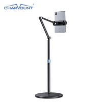 Support de tablette en aluminium rétractable Charmount, pivotant à 360 degrés, pour téléphone et tablette