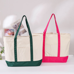 43*33*10cm Canvas <b>Tote</b> <b>Bag</b> Reusable Shopping <b>Bag</b> for Retail Grocery and Promotion Without Zipper - Product Image 3