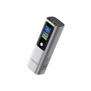 Banque d'alimentation portable ROMOSS argentée haute capacité 10000mAh 130W avec charge rapide Type-C en alliage d'aluminium pour téléphone - Product Image 1