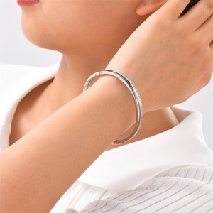 High End Jewelry <b>Bracelet</b> Fine Non Tarnish Stainless Steel Zircon <b>Bangle</b> <b>Bracelet</b> for Women - Product Image 5
