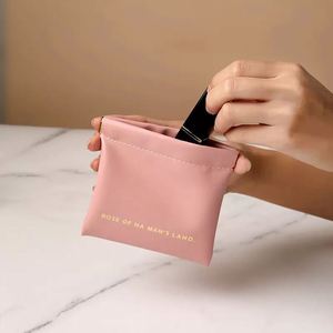 Wholesale Shrapnel Storage Bag Automatic Closing Wired Earphone Storage Bag PU Coin Purse Mini Portable <b>Lipstick</b> and Makeup Bag - Product Image 4