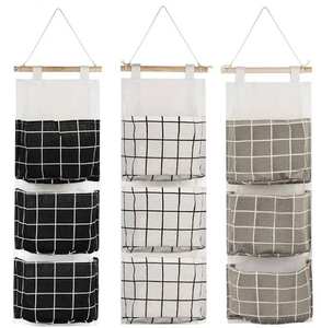 Bolsa de Almacenamiento Colgante de Pared/Organizador Colgante de Puerta de Tela de 3 Capas, Plegable, Cuadrado, Industrial, para Venta al por Mayor - Product Image 1