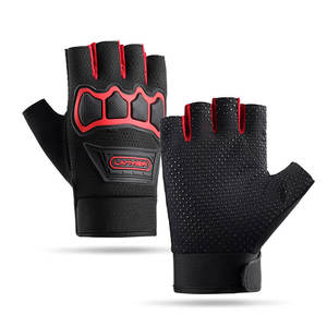 Guantes de motociclismo de medio dedo para hombres y mujeres, deportes al aire libre, Fitness y montañismo, protección de carcasa dura para ciclistas - Product Image 3