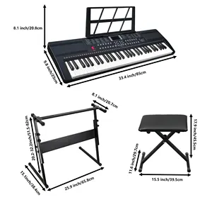 Teclado de música de órgano electrónico de 61 teclas, instrumento de Piano, función de reproducción de grabación de programación, órgano electrónico de alta calidad