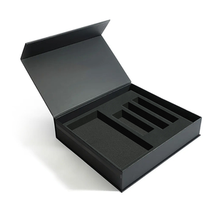 Boîte en papier rigide de luxe en forme de livre, vente en gros, insert en mousse EVA personnalisé, laminage mat, emballage cadeau magnétique pour crème pour le visage - Product Image 1