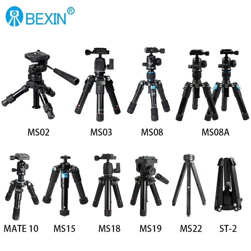 BEXIN Flexible Desktop pocket extendable dslr camera phone mount mini tripod stand for Canon Sony nikon camera mobile smartphone