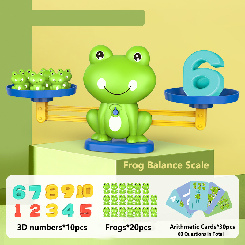 Frog Balance Scale [20pcs frog+10pcs number+30 cards]