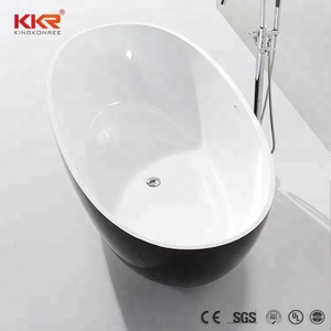 Independiente de piedra artificial de resina sólido superficie baño Baño de piedra de bañera - Product Image 3