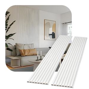 Paneles <span class=keywords><strong>de</strong></span> Pared Acústicos <span class=keywords><strong>de</strong></span> <span class=keywords><strong>Madera</strong></span> <span class=keywords><strong>de</strong></span> PVC <span class=keywords><strong>de</strong></span> Alta Calidad, Populares en Europa, <span class=keywords><strong>de</strong></span> 2400x600 mm, Color Blanco, <span class=keywords><strong>3</strong></span> Lados, para Decoración - Product Image 1