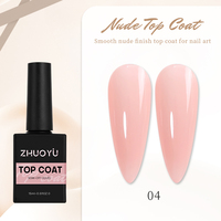 Vernis à ongles UV Gel Top Coat Rose Nude CPSR Hema Tpo Free Vegan Eco-Friendly Séchage rapide Non toxique 100ml
