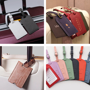 Etiqueta de equipaje de silicona Etiquetas de equipaje personalizadas Etiqueta de equipaje de cuero Pu Logotipo personalizado - Product Image 6