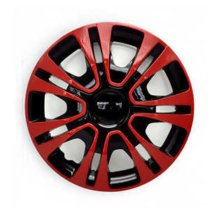 Enjoliveurs de roues de <span class=keywords><strong>12</strong></span> <span class=keywords><strong>pouces</strong></span>, noir et vert bicolore, style universel, en plastique PP, pièces extérieures sportives pour voiture, lot de 4 - Product Image 2