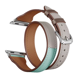 Cinturini <span class=keywords><strong>in</strong></span> <span class=keywords><strong>Pelle</strong></span> Extra Lunghi <span class=keywords><strong>per</strong></span> <span class=keywords><strong>Apple</strong></span> <span class=keywords><strong>Watch</strong></span> Serie 7 SE 6 5 4 3 2 1 - Product Image 5