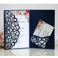الأخضر الزفاف بطاقات دعوة لوازم زفاف للعروس للبيع بالجملة دش فراشة شكل الزفاف بطاقات دعوة مع rsvp