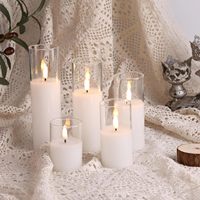 Bougies LED sans flamme de haute qualité en gros, décorations de Ramadan, bougies LED en verre acrylique pour mariage et fête