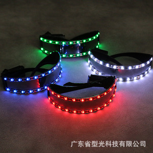 Lunettes lumineuses LED, lumière blanche, rouge, bleue, pour fête, bar, festival de musique, KTV, accessoires de cheerleading, haute luminosité, tout-en-un - Product Image 2