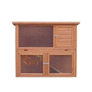 Two-storey Bunny House Wooden Rabbit Hutch for Sale Rabbit Cage