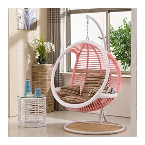 Chaise suspendue en rotin, œuf, balançoire de Patio, jardin extérieur, balcon, loisirs, bon marché, rose, offre spéciale - Product Image 6