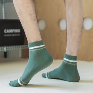 Calzini da barca da uomo di nuovo arrivo per la primavera/estate pantaloncini sportivi in cotone a righe con Logo disegnato a mano - Product Image 5