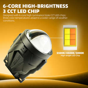 SANVI F31 Luz de Conducción LED Tricolor de 3 Pulgadas 5500K/4300K/3000K IP67 Penetración en Lluvia y Niebla - Product Image 2