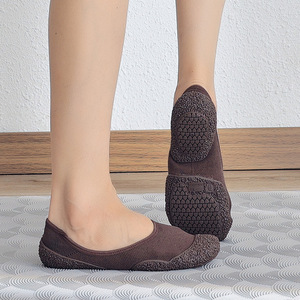 Non Slip <b>Socks</b> For Yoga Training Anti Slip Soft Sole Indoor Fitness Gym Dance Shoes Thin No Show Spandex <b>Polyester</b> - Product Image 1