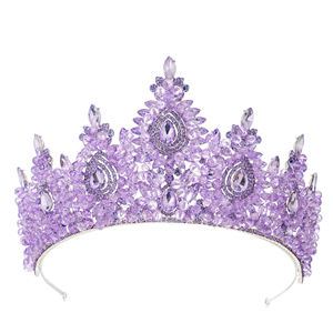 Réglable reine diadème cheveux ornement cristal ensemble de bijoux de mariage pour Miss Royal beauté univers Pageant mondes couronne nationale - Product Image 5