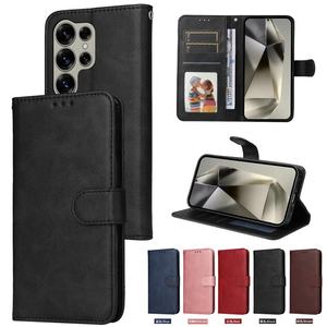 <span class=keywords><strong>Para</strong></span> Samsung S25 Plus S26 Edge Ultra Fashion Card Slot Flip Wallet Case Pu Leather Mobile Phone Back Covers <span class=keywords><strong>para</strong></span> hombres, mujeres y niñas - Product Image 1