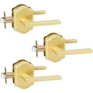 Cerradura de paso interior moderna para el hogar para <span class=keywords><strong>Amazon</strong></span> Manija de <span class=keywords><strong>Puerta</strong></span> Dorada más vendida para baño de apartamento de hotel - Product Image 1