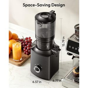 Extractor de Jugos en Frío Euhome con Boca Ancha de 5.1 Pulgadas, Extracción Lenta para Frutas y Verduras Enteras, 150w, Acero Inoxidable, Eléctrico - Product Image 6