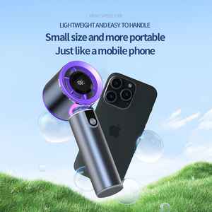 Ventilateur portable USB-C avec lampe LED, réglage multi-angles, mini-ventilateur électroplaqué haut de gamme pour voiture, extérieur, sur batterie - Product Image 3