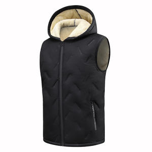 Vestes d'hiver décontractées imperméables personnalisées en gros avec logo, épaisses et chaudes, à capuche pour hommes - Product Image 5