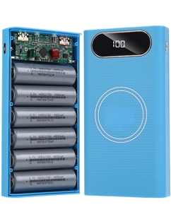 Extraíble 5V Dual Usb 6 celdas x 21700 Batería Inalámbrica 22,5 W <span class=keywords><strong>Cargador</strong></span> de carga rápida Power Bank Case Kit Caja sin soldadura DIY Case - Product Image 1
