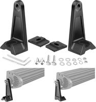 Une paire de supports latéraux en forme de L de couleur noire pour barre lumineuse LED de voiture tout-terrain de 12/20/30/40/50 pouces