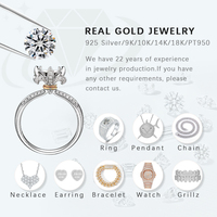 Véritable Super Blanc D Couleur Rond Brillant Taille 1 Carat Loose Moissanite Diamonds 8 Coeur 8 Flèche 3EX VVS1 Moissanite Stone
