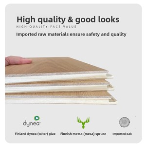 Plancher composite en bois massif pur à trois couches ENF Chêne respectueux de l'environnement Couleur des bûches de style japonais - Product Image 3