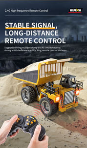Huina 1533 1/18th 9CH Semi-alloy Remote Control Dump Truck 2.4GHz Rc Engineering Dumper <strong>Lorry</strong> Model with Lights - Product Image 5
