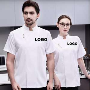 Uniforme de Chef de secado rápido de manga corta OEM, 10 Uds., ropa de trabajo de cocina de malla transpirable personalizable para Hotel - Product Image 1