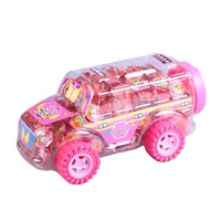 Bonbons Gélifiés Populaires OEM au Design Original, Pudding Gélifié Sucré en Pot 15g, Pudding Gélifié Fruité en Voiture Rose Princesse