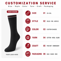 Chaussettes habillées de luxe pour hommes en coton, chaussettes de costume formelles pour le bureau, élégantes, haut de gamme, anti-humidité, personnalisables